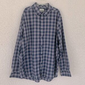 Lucky Brand checkered soft long sleeves button down shirt slim fit  size XL